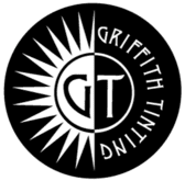 Griffith Tinting logo with sunburst design