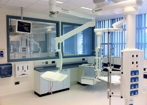 Modern hospital operating room with equipment