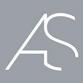 Elegant AS monogram design on gray