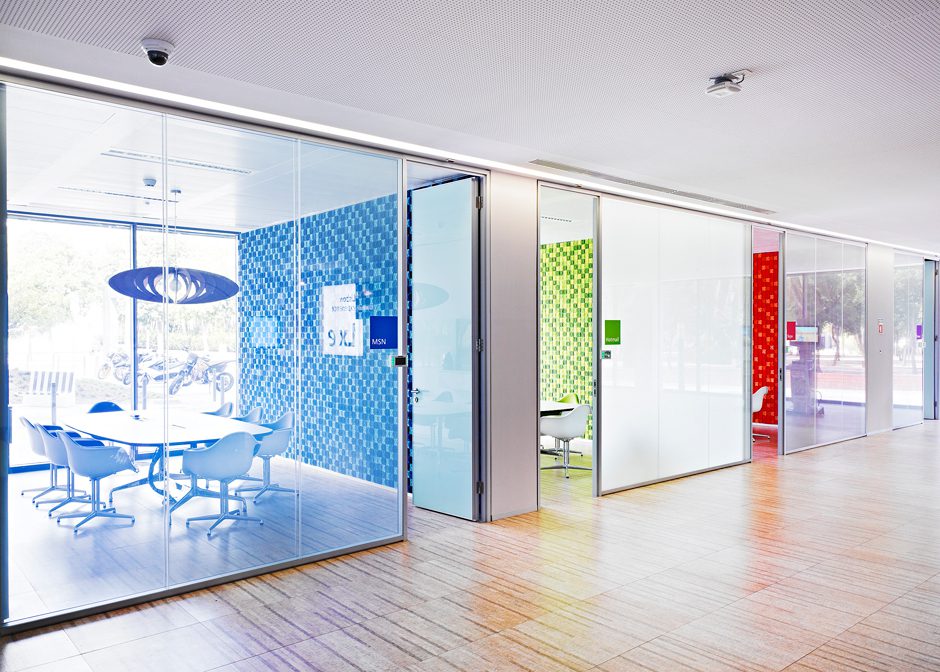 Colorful modern office meeting rooms