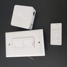 Wireless light control kit displayed