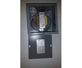 Indoor electric meter and circuit breaker panel