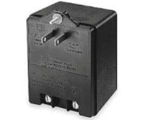 Black plug-in electrical relay module