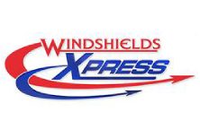 Windshields Xpress logo with red and blue swooshes