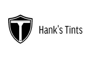 Hank's Tints logo featuring shield and T