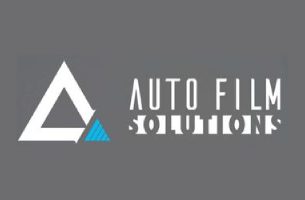 Auto Film Solutions logo with blue triangle