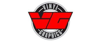 Vinyl Graphics red VG logo badge