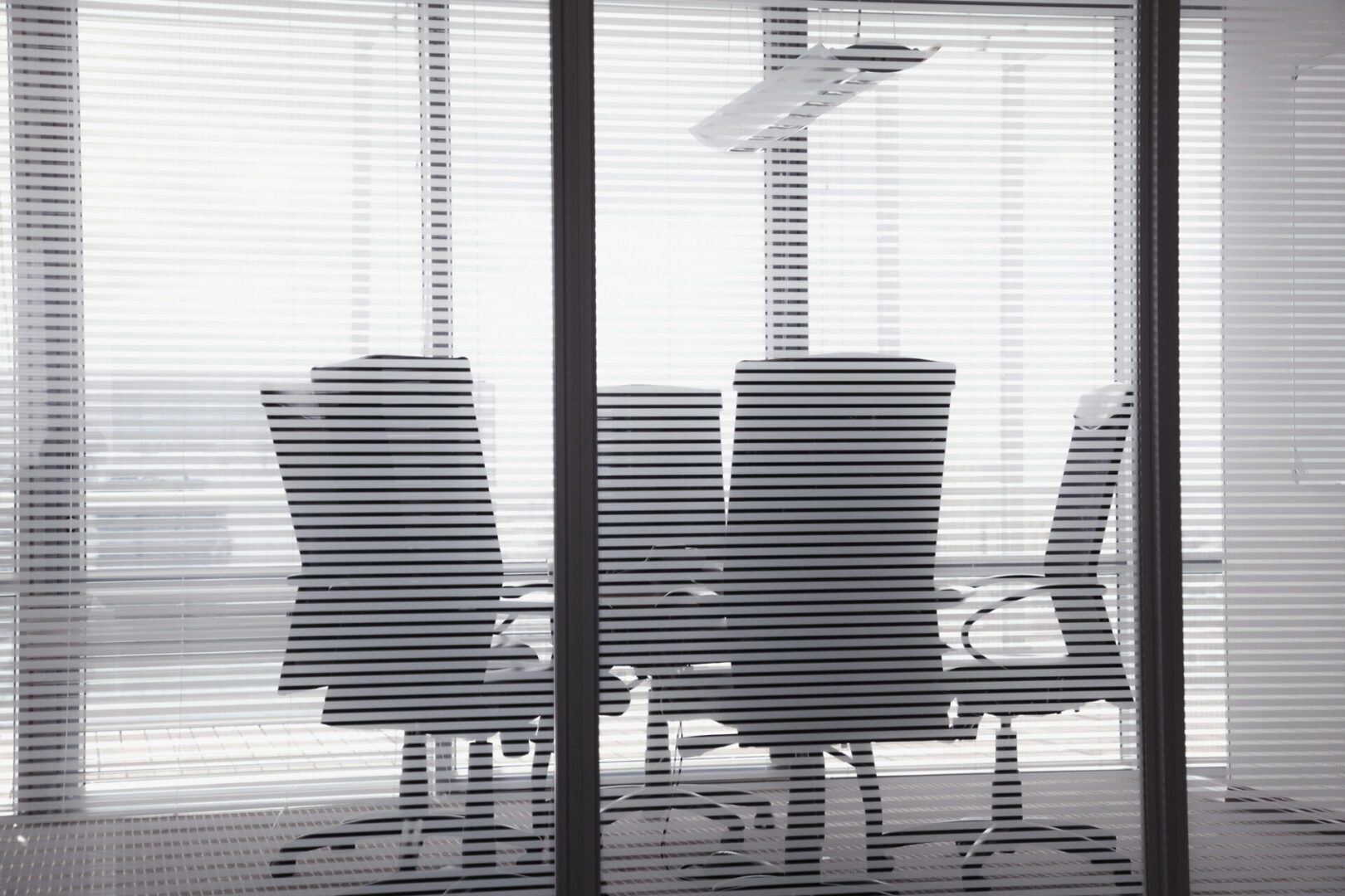 Chairs and table in conference room