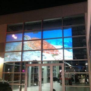 Smart film used as projection screen