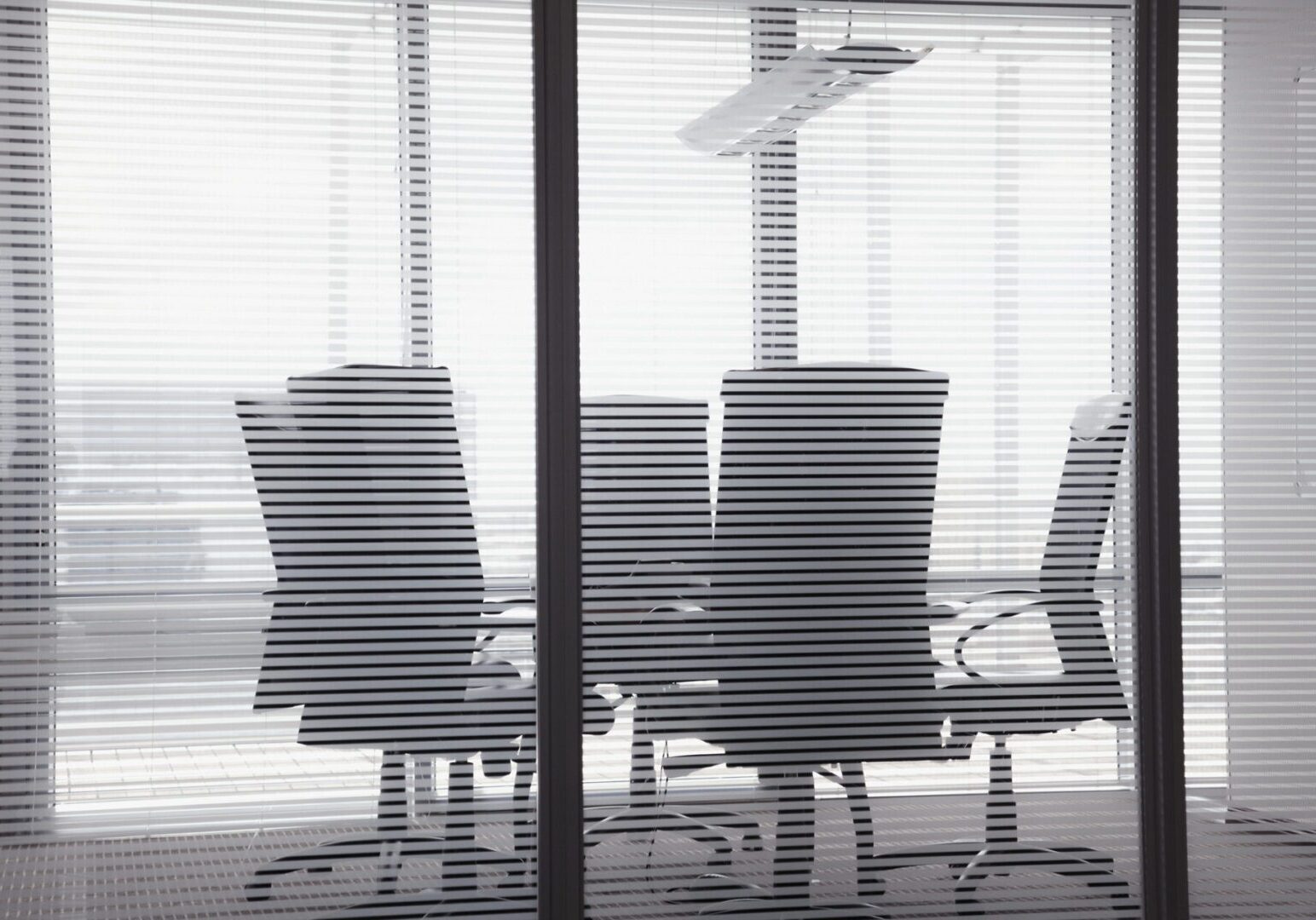 Chairs and table in conference room